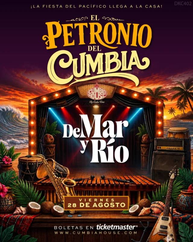 Afiche promocional de temática navideña para “El Misterio del Libro Mágico - Edición Navideña”. El diseño presenta un fondo rojo decorado con copos de nieve blancos. En la parte superior aparece el título “El Misterio del Libro Mágico” en letras blancas, acompañado del texto “Edición Navideña” en color amarillo. En el centro, dentro de un gran círculo blanco, se observa una ilustración de Papá Noel vestido con traje rojo y blanco, cargando un saco lleno de regalos de colores. A su lado hay un reno con nariz roja y arnés decorativo. Detrás de ambos se encuentra un trineo rojo con detalles dorados y varios regalos envueltos. Sobre la ilustración, un recuadro verde contiene el texto: “Un desayuno en familia con Papá Pombo y sus amigos.” A la derecha aparece un sello circular dorado con la fecha “13 Diciembre”. En la parte inferior se incluye la información de reservas: “Reservas en 318 785 55 55 / Cra 13 No. 96-11 Bogotá”. Debajo aparecen los logotipos de Gaira Música Local, Cumbia House by Carlos Vives y Los Nuevos Cuentos. La composición utiliza principalmente colores rojo, blanco, verde, dorado y marrón, evocando una celebración navideña familiar orientada al público infantil.